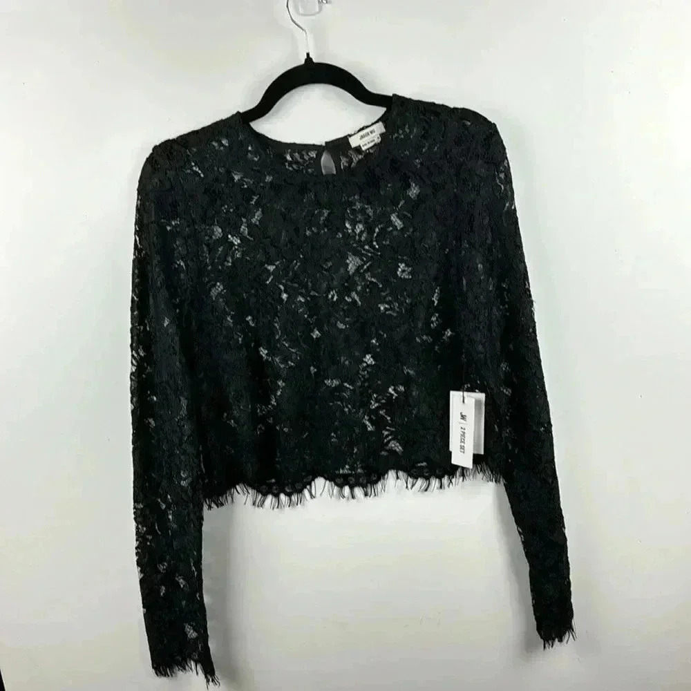 Jason Wu BLACK LACE 2 PIECE NWT LONG SLEEVE DINNER COCKTAIL WEDDING HOLIDAY - Picture 7 of 9
